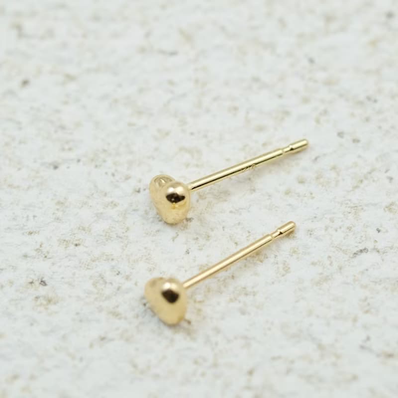 18K小愛心耳針