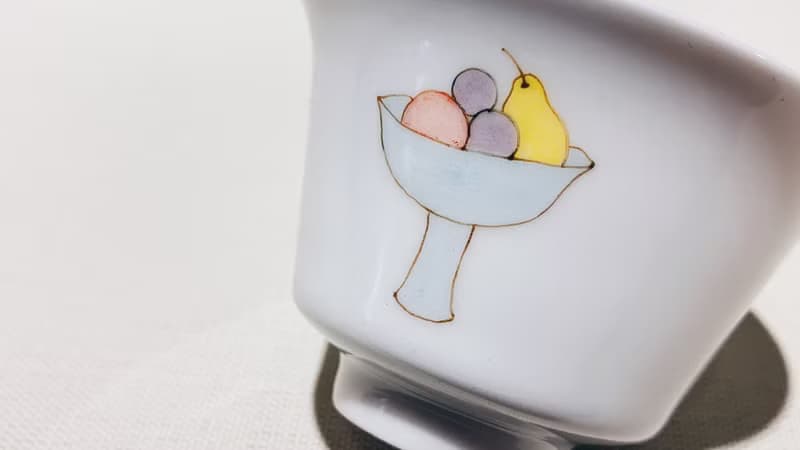 不言美器 釉中彩 奉杯