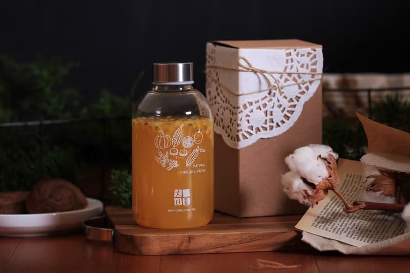 大目玻璃瓶 /650ml-附高磅數棉麻提袋