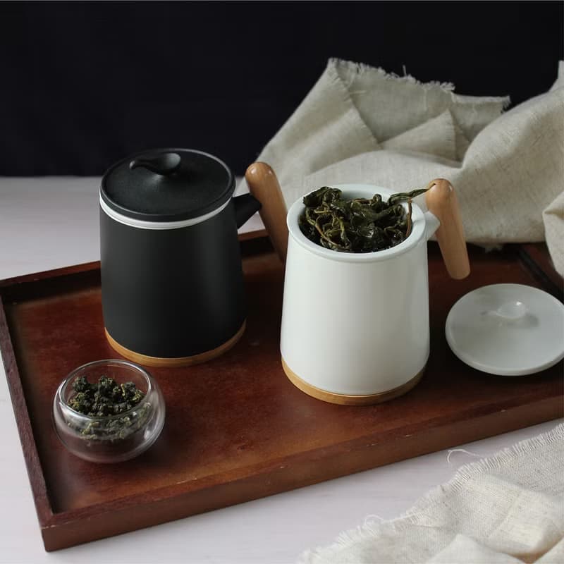 木柄馬克杯禮盒 | 陶瓷磨砂 | 送禮小物 | 辦公室茶杯 | 精美茶器