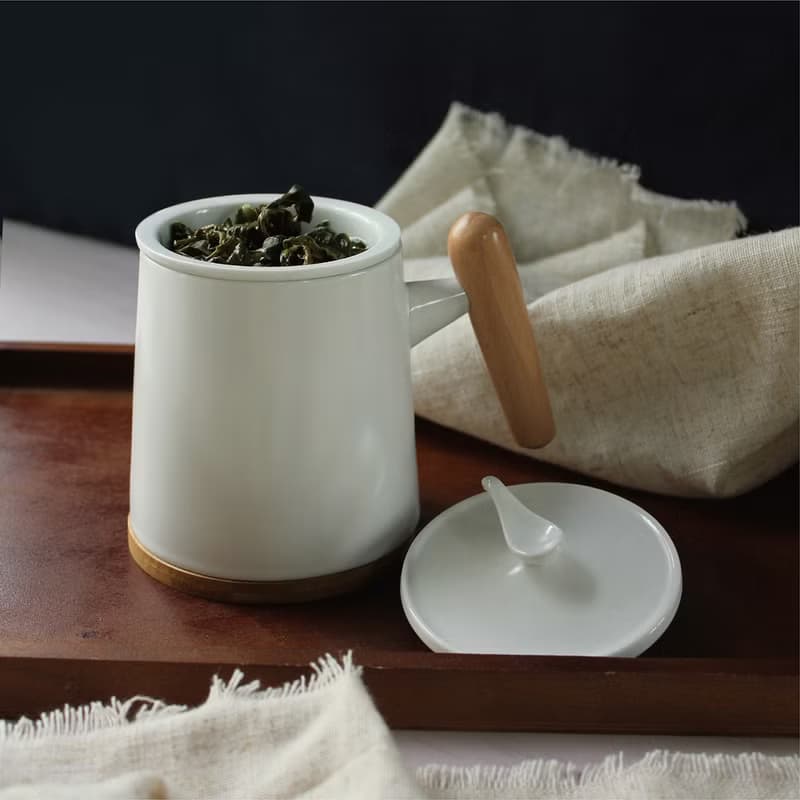 木柄馬克杯禮盒 | 陶瓷磨砂 | 送禮小物 | 辦公室茶杯 | 精美茶器