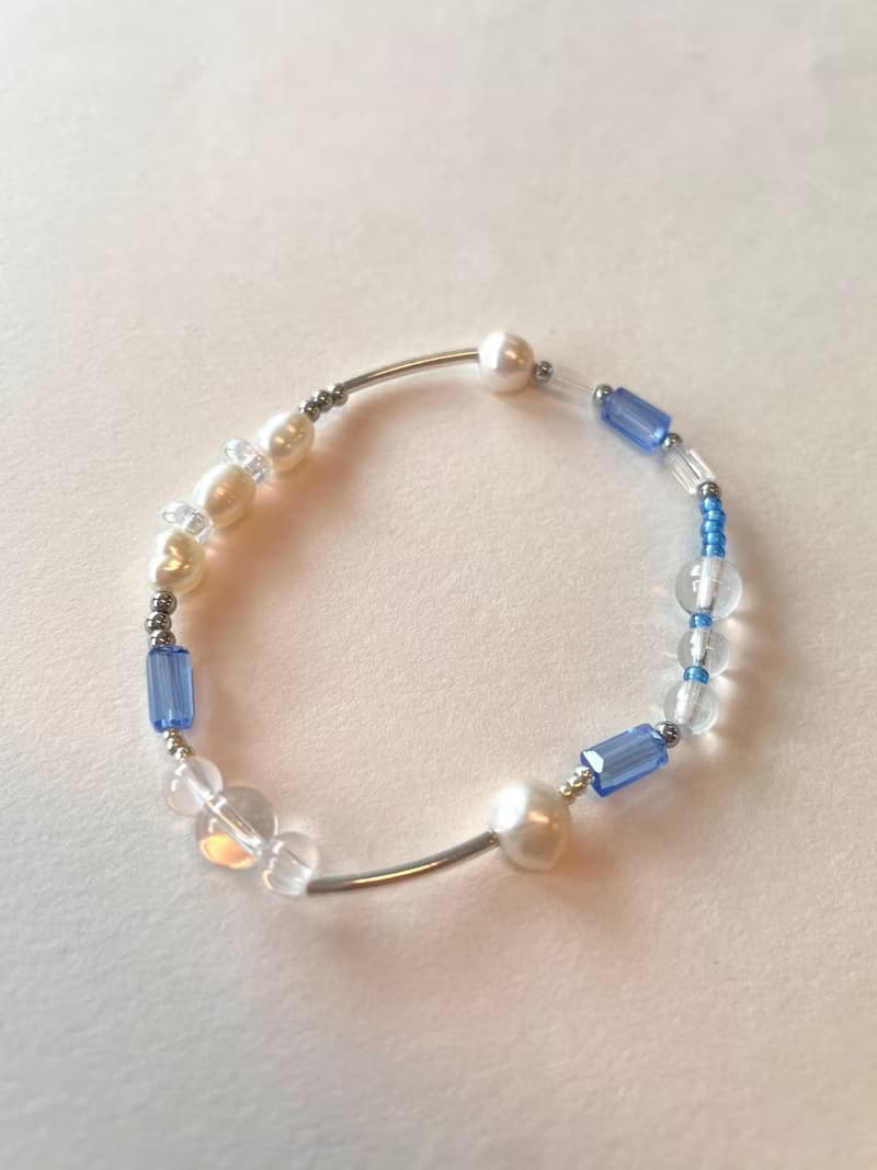 Blue Pearl Crystal Bracelet 008