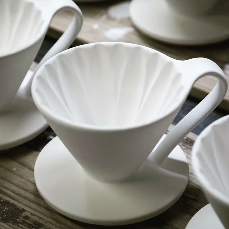 【熱銷補貨】日本CAFEC 花瓣型陶瓷濾杯-白色 / 共2款