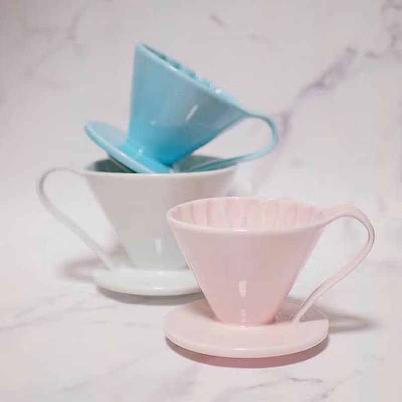【熱銷補貨】日本CAFEC 花瓣型陶瓷濾杯-白色 / 共2款