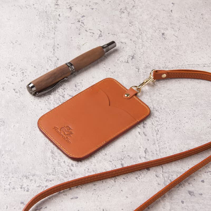 直式證件夾 ID Card Holder / 淺棕 Tan / 免費刻字