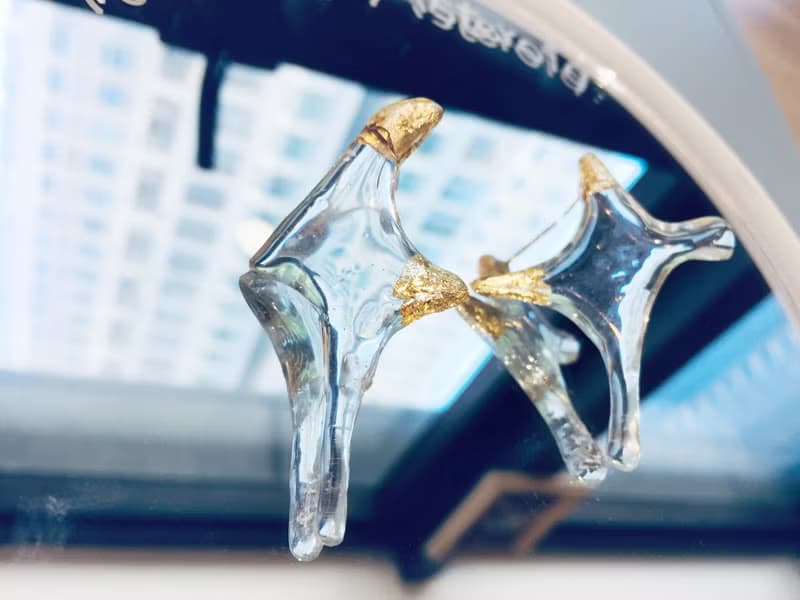 ice H2O(S)系列- 冰星 樹脂手作耳飾\耳釘