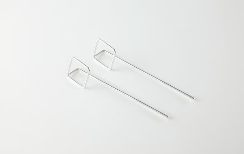 輕耳飾 純銀耳環  建築系列 ATE002