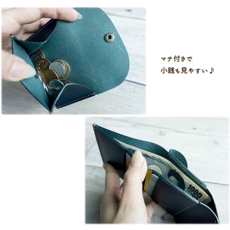 コンパクト 財布 【ITALIAN-simple-】 本革 イタリアンレザー 財布 コンパクト HH10K