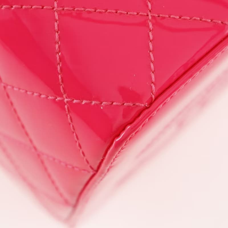 【日本直送】シャネル CHANEL バニティ ハンドバッグ マトラッセ パーティーバッグ  × パテントレザー ピンク レディース【中古】