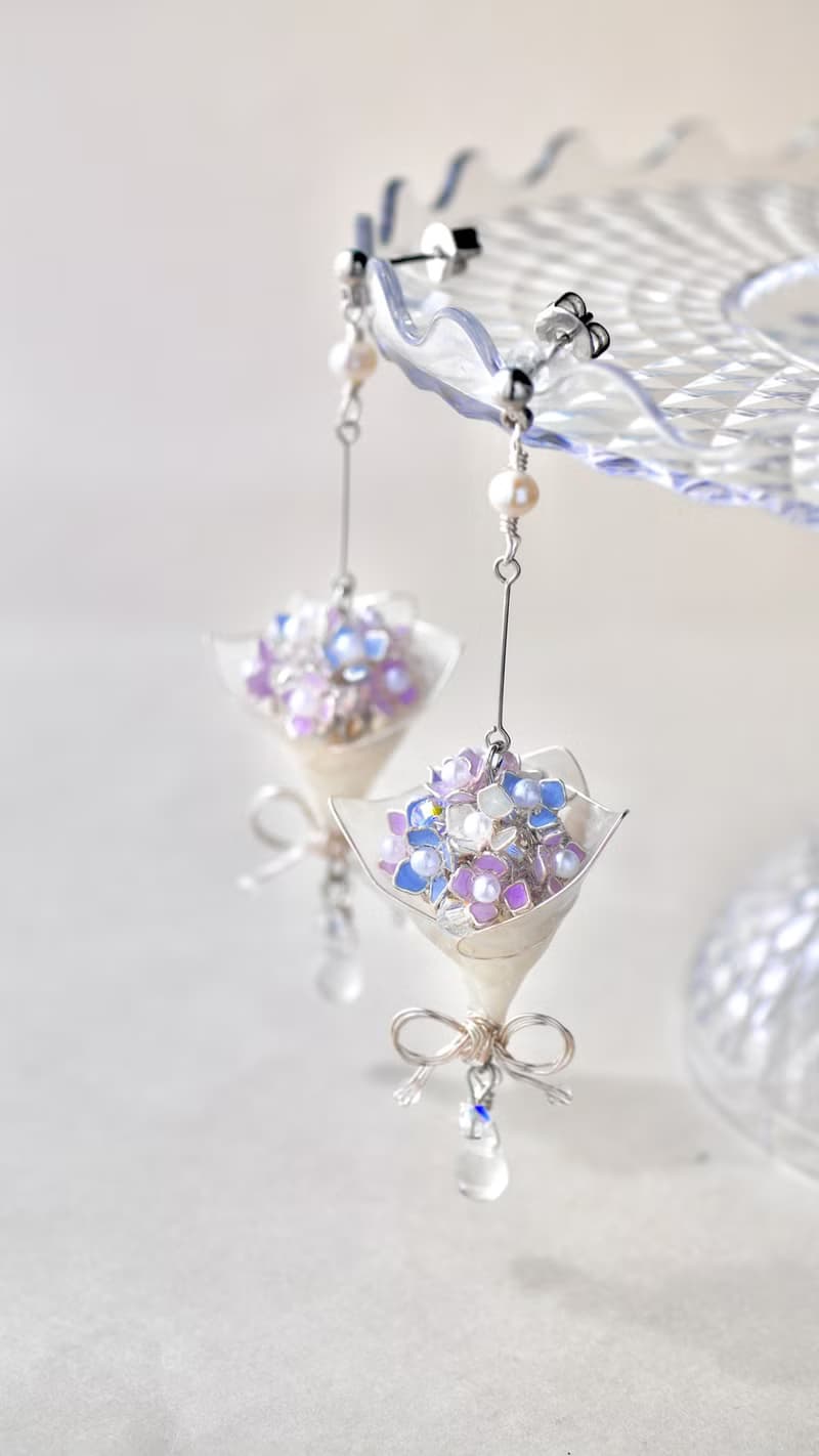 紫陽花bouquet イヤリング/ピアス