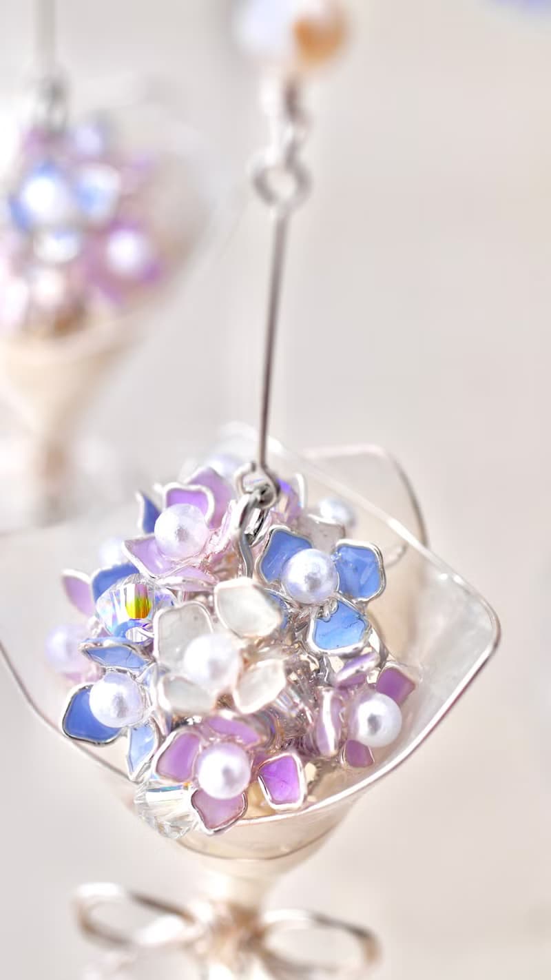 紫陽花bouquet イヤリング/ピアス