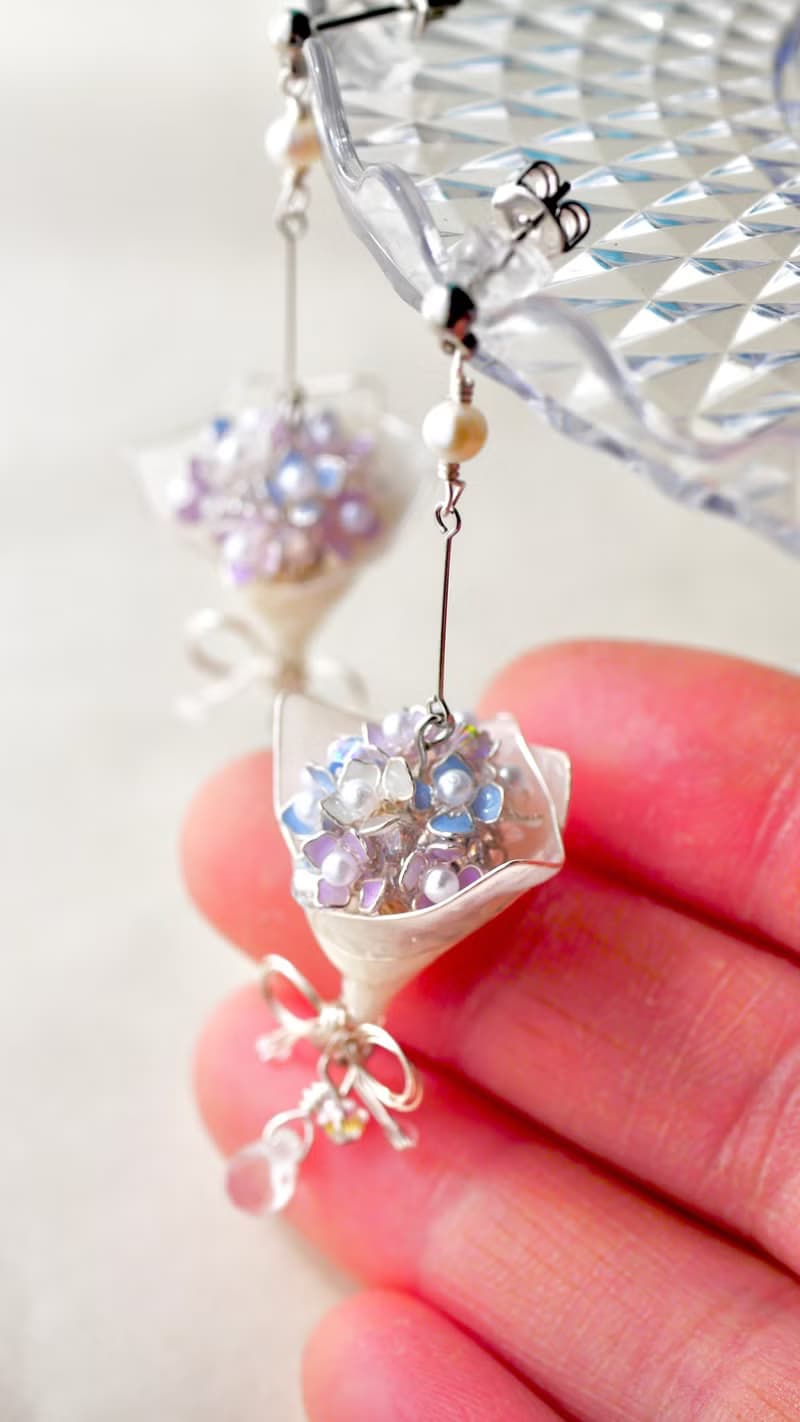 紫陽花bouquet イヤリング/ピアス