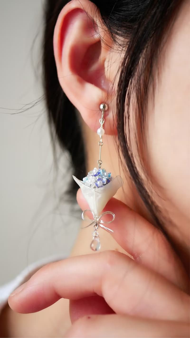 紫陽花bouquet イヤリング/ピアス