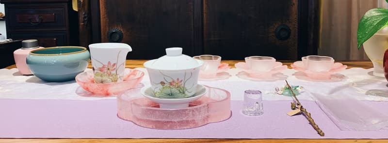 琉璃 海棠 粉彩 壺承