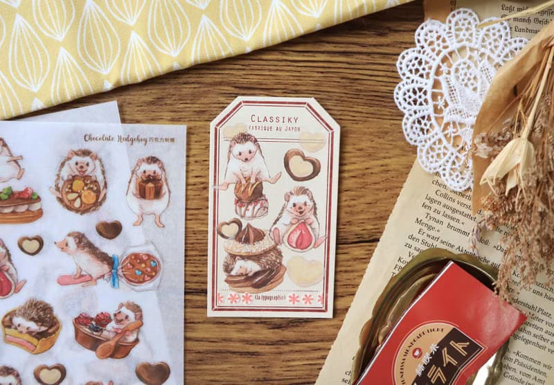 巧克力刺蝟-轉印貼紙