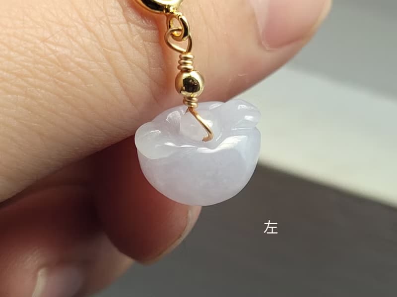 親翠 天然翡翠 冰粉紫富士蘋果鎖骨鏈 | 精巧可愛特色