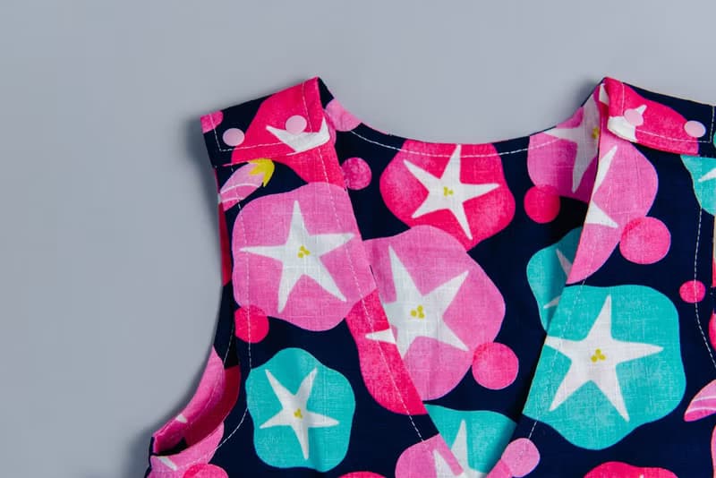 小v肩釦寬管長褲-和風17 防蚊 兒童 長褲