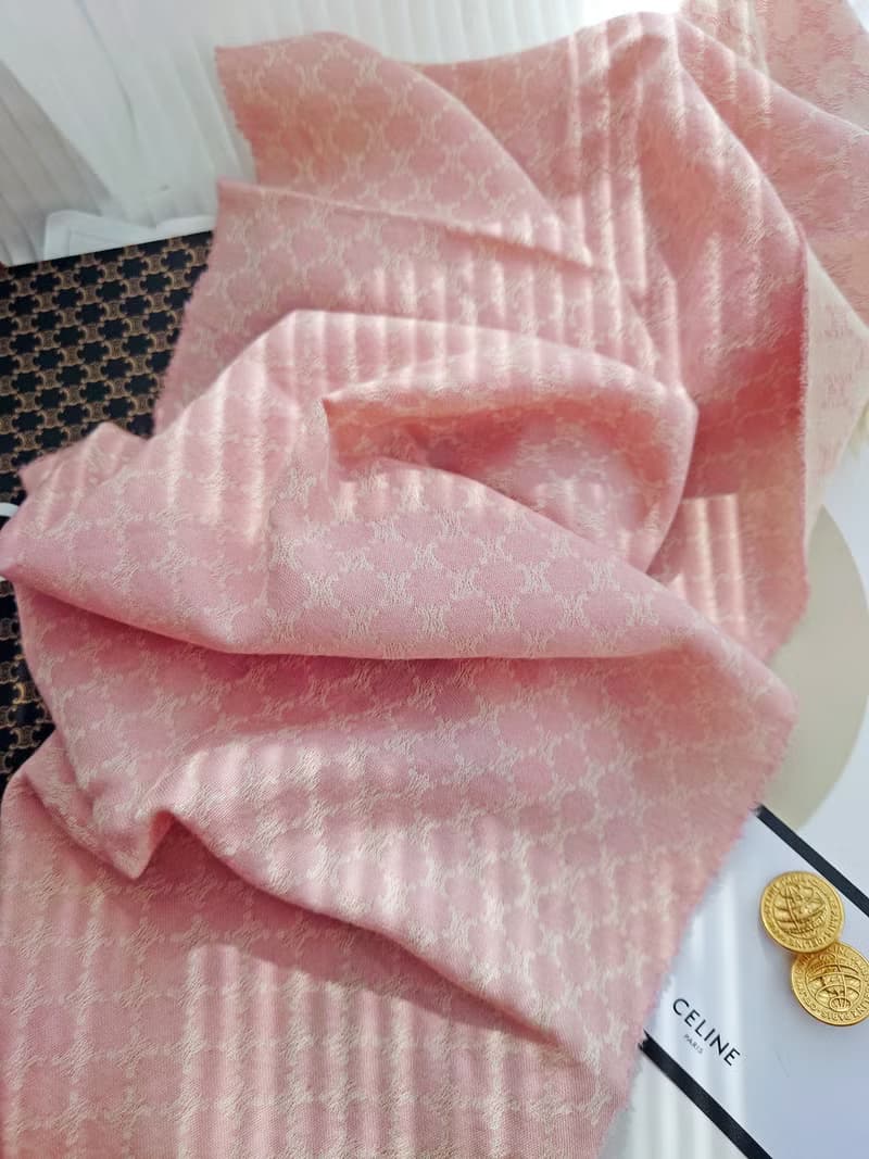 中古孤品 CELINE 老花凱旋門 羊毛 毛毯蓋毯頸巾圍巾領巾圍脖披肩