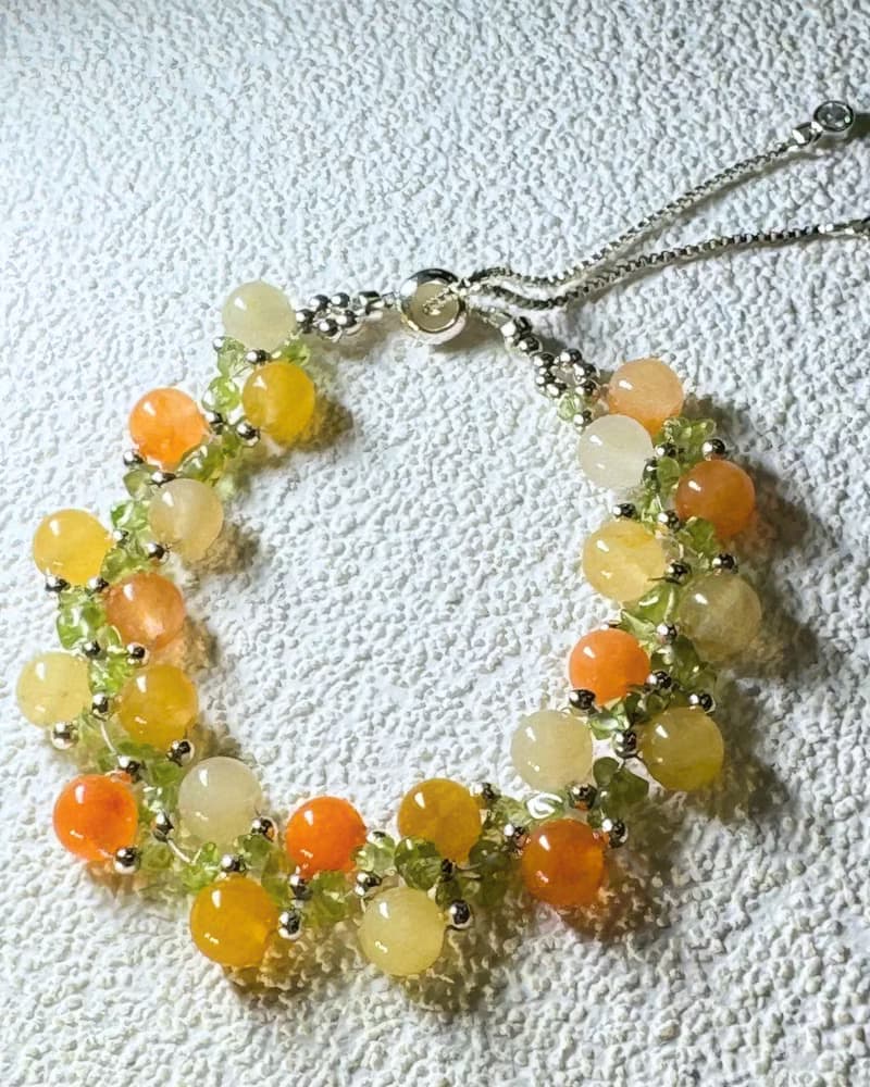 【橙夕加洲】金絲玉 橄欖晶 水晶手鏈 手鍊 訂製