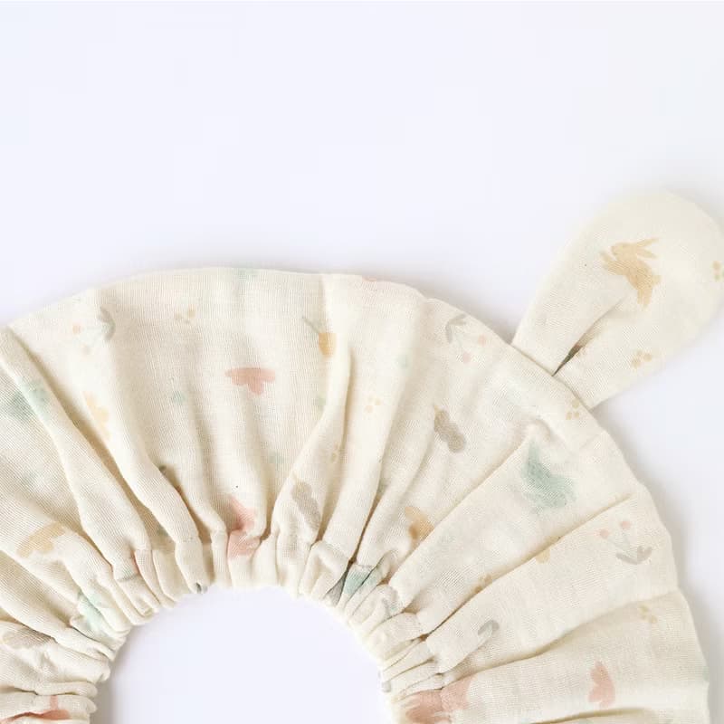 【SISSO有機棉】哈囉森林小兔紗布轉圈圈圍兜