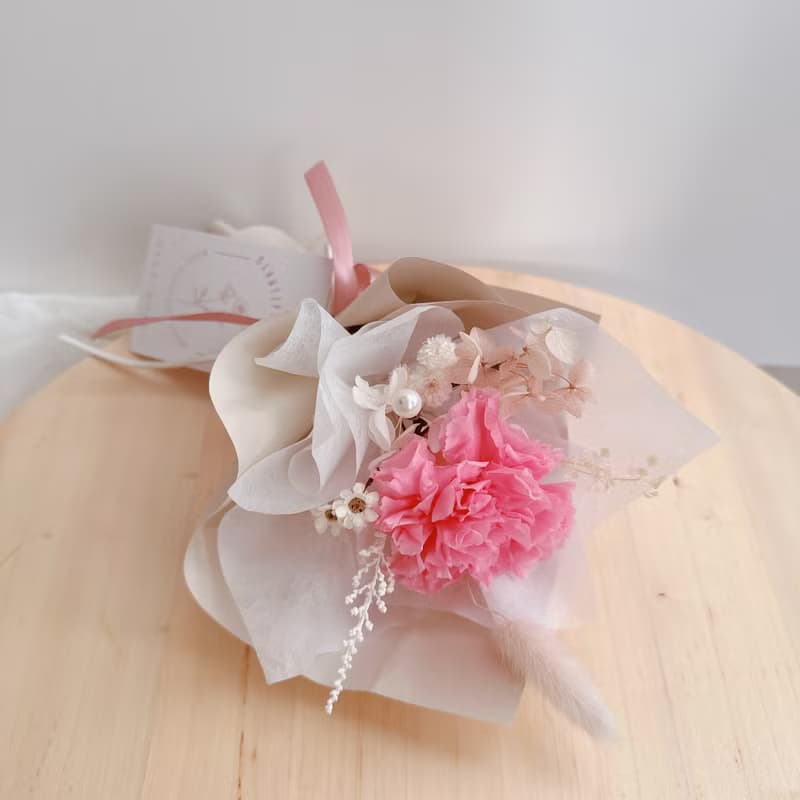 永生花、康乃馨、花束、母親節花束、永生花、不凋花、母親節禮物