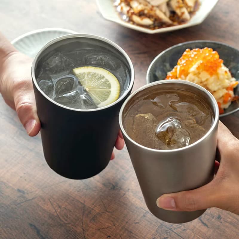 【孔雀Peacock】500ML真空斷熱 不鏽鋼杯/啤酒杯/燒酎酒杯-原剛色