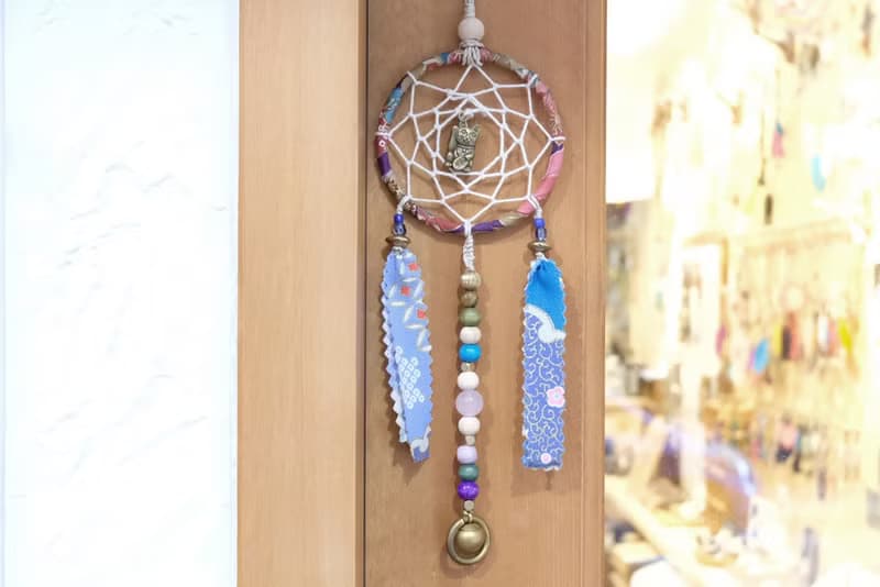 和風捕夢網掛飾 - 招財貓吊飾