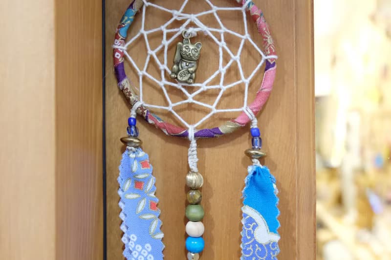 和風捕夢網掛飾 - 招財貓吊飾