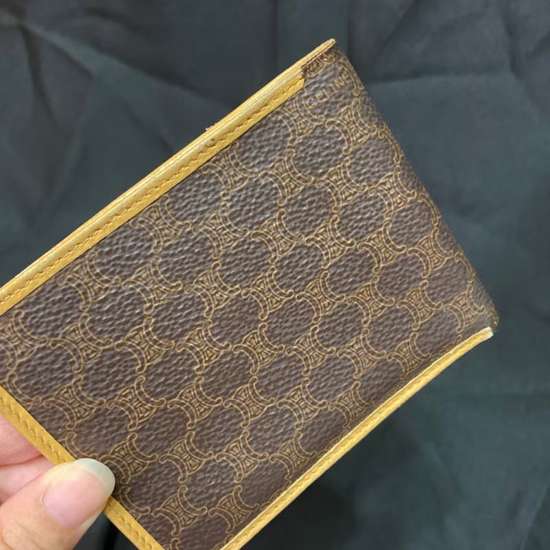 CELINE 經典老花 古董皮夾 短夾 義大利製 vintage
