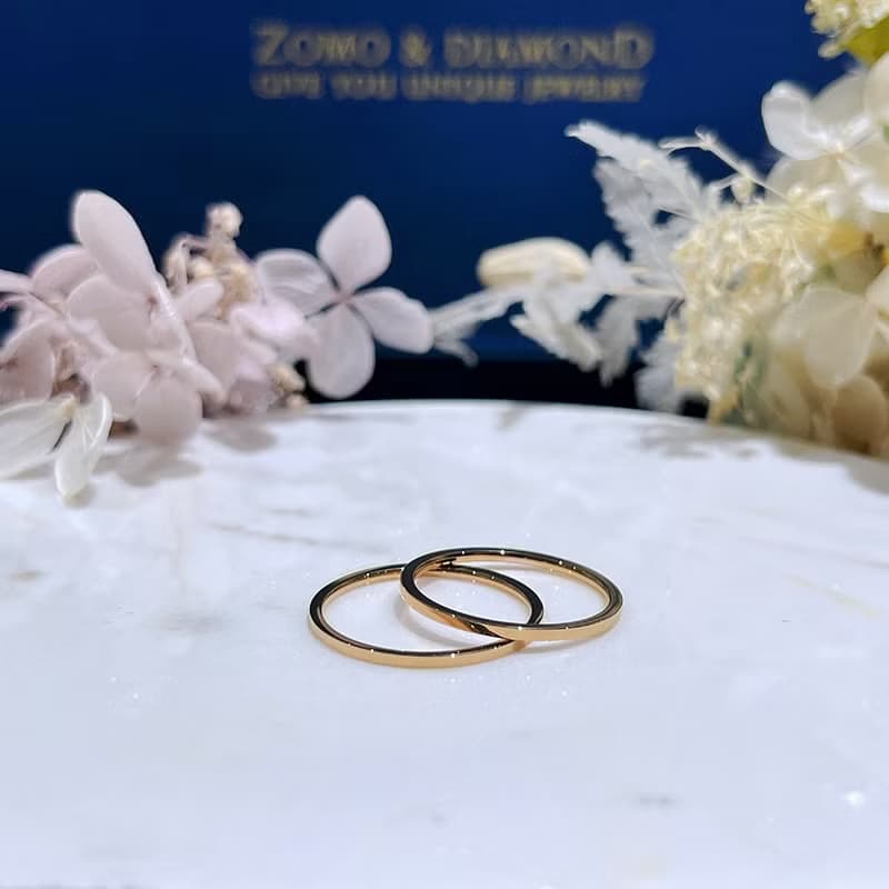 玩賞級珠寶 | 極細素面疊戴線戒 | 洗手免摘 | 可升級K金白金