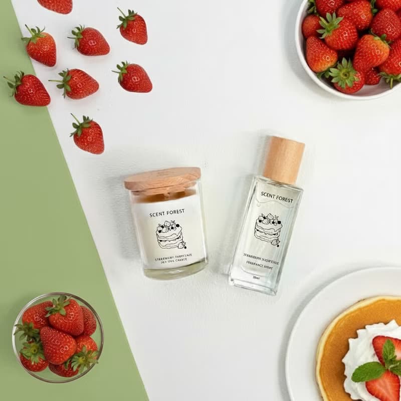 【Pinkoi設計展新品】草莓鬆餅 - 香氛噴霧 香氛蠟燭【新品預購】