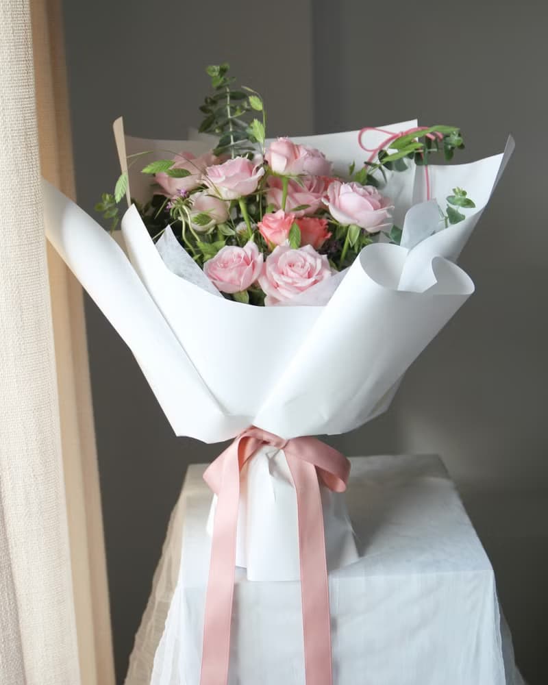 Petite Rose 粉紅玫瑰 鮮花花束 告白 情人節 生日花束