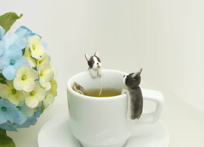 掛杯波士頓犬茶包架 法鬥犬
