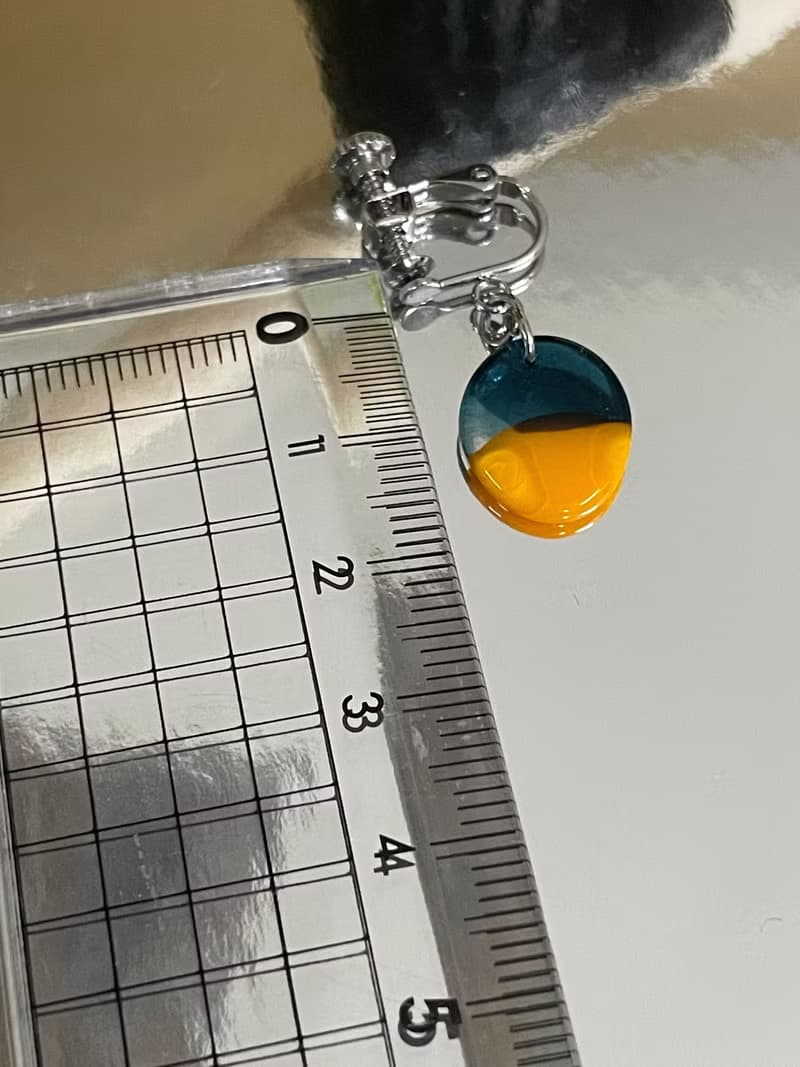 琉璃耳環 單邊1只 窗花 單邊耳環 夾式耳環 教堂玻璃 手作飾品