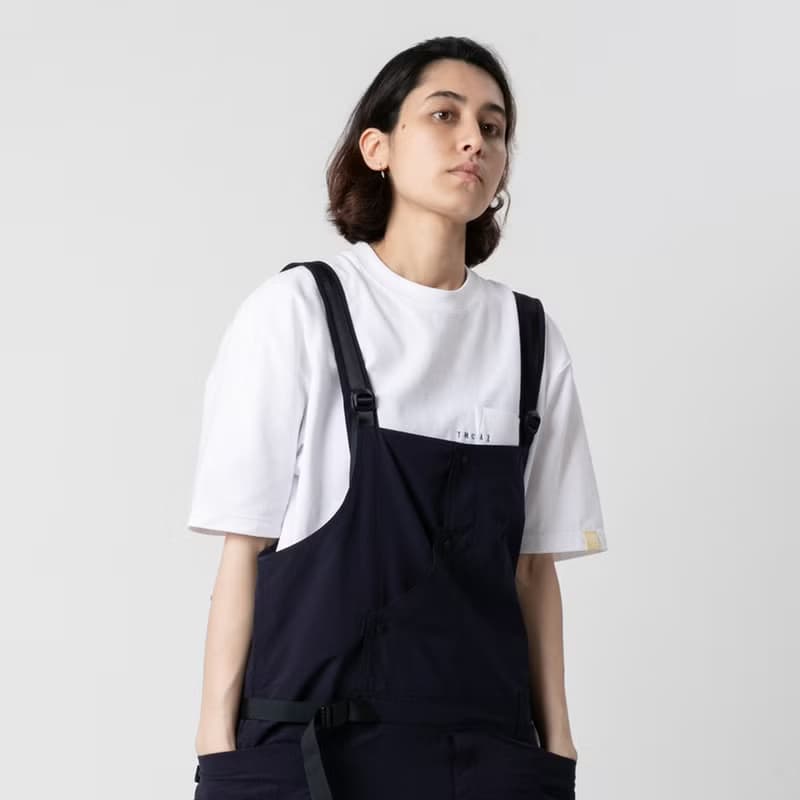 PocketTee雙層口袋小領口廓形寬松通勤短袖棉T恤Cityboy
