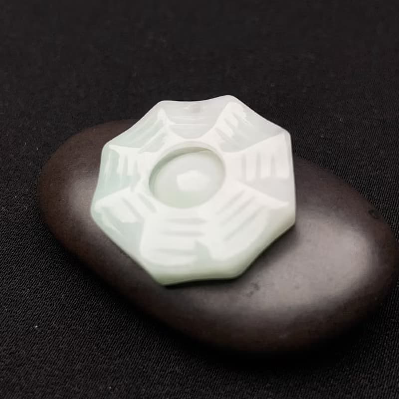 【乾坤太極】冰糯翡翠八卦吊飾 | 天然緬甸翡翠A貨 | 送禮