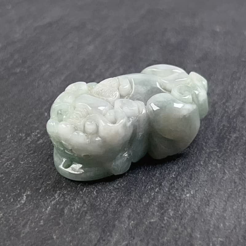 【招財神獸】飄綠翡翠貔貅擺飾項鍊 | 天然緬甸玉翡翠A貨 | 送禮