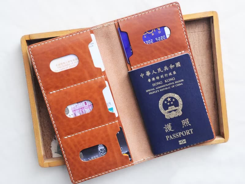 4咭位雙票夾護照套 好好縫 皮革材料包 PASSPORT 旅行銀包 證件套