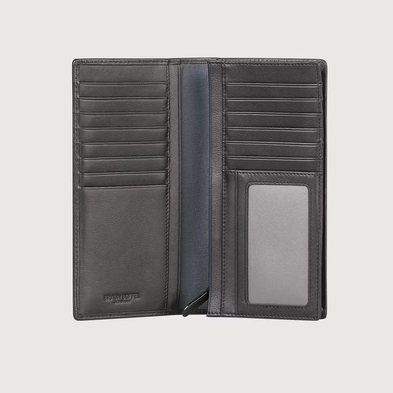 【滿3999送鑰匙圈】瓦拉頓-TW17卡拉鍊零錢長夾-黑色/BF537-301