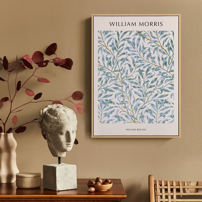 William Morris 柳枝 - 威廉莫里斯藍色柳枝掛畫/裝飾畫/開店送禮