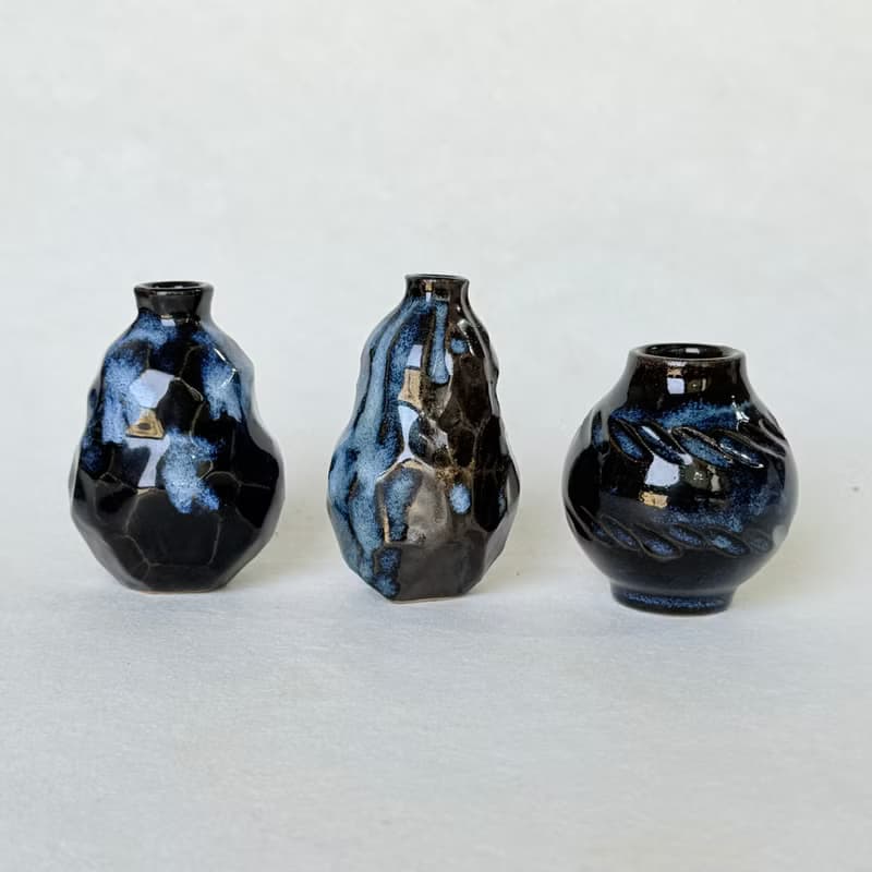 深海迷途。迷你花瓶 手工陶瓷花器 擴香瓶 精油瓶 母親節禮物