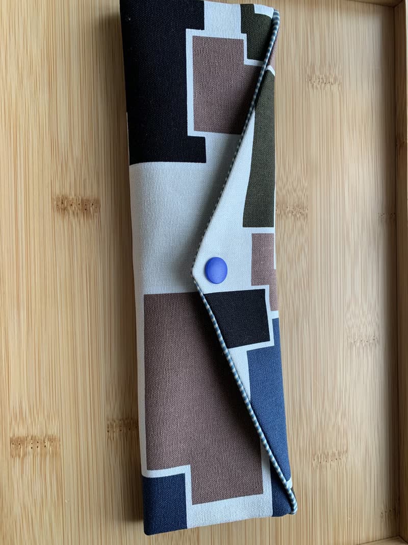 文青風環保純棉筷袋 ~謙謙君子 沈穩藍 潮物 收納 手作餐具袋 禮