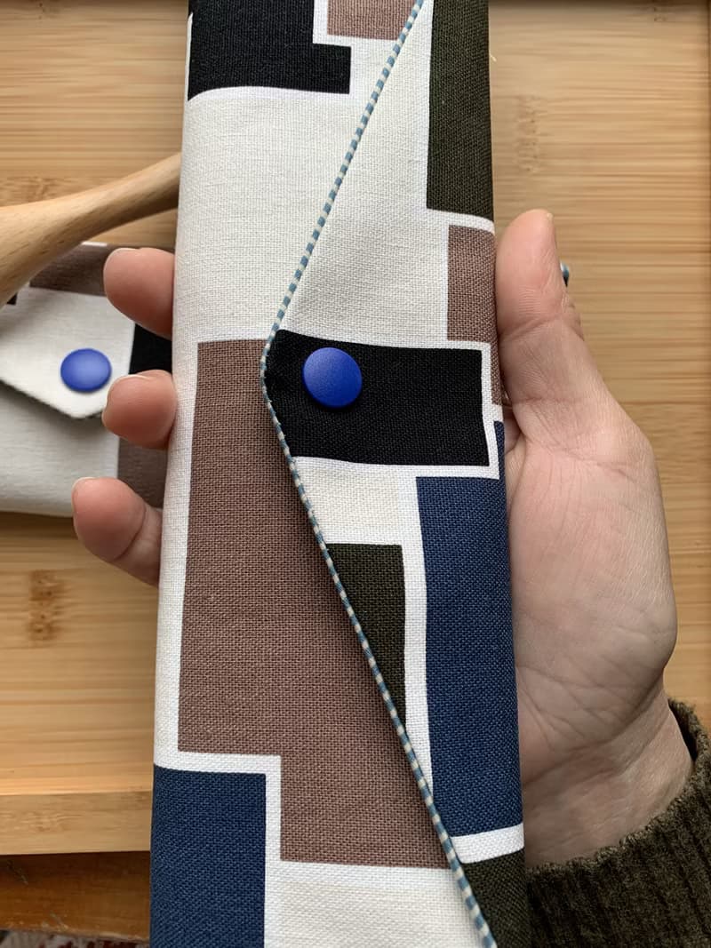 文青風環保純棉筷袋 ~謙謙君子 沈穩藍 潮物 收納 手作餐具袋 禮