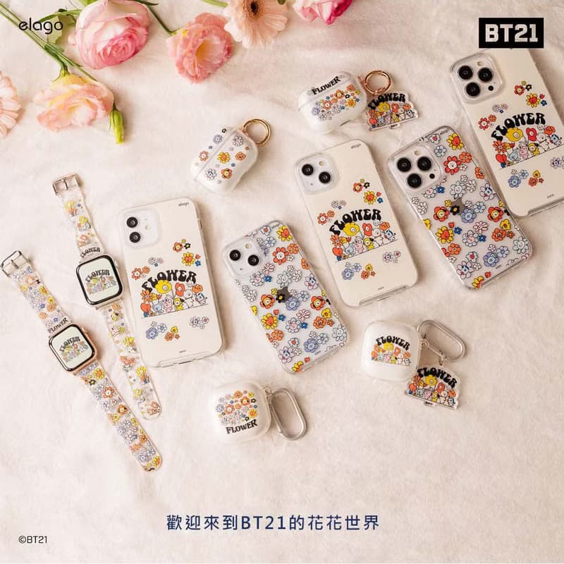 Apple Watch BT21小花系列透明錶帶 聯名限量 S9/8/7/6/5/4/SE