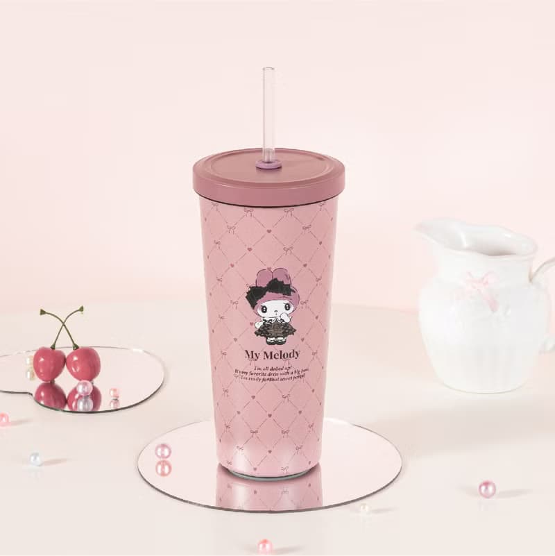 小緞帶系列不鏽鋼陶瓷易潔層吸管杯710ML