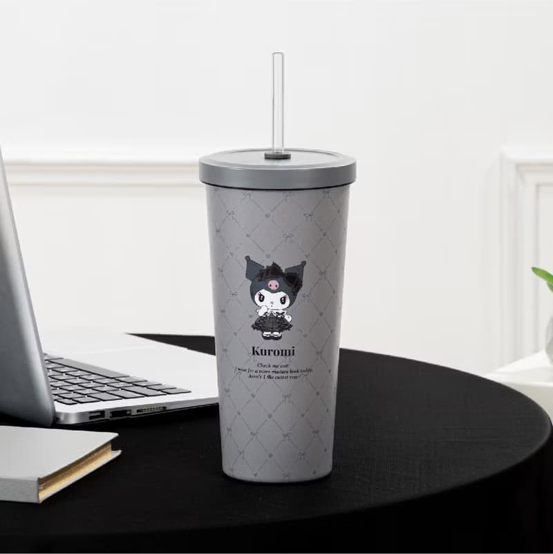 小緞帶系列不鏽鋼陶瓷易潔層吸管杯710ML