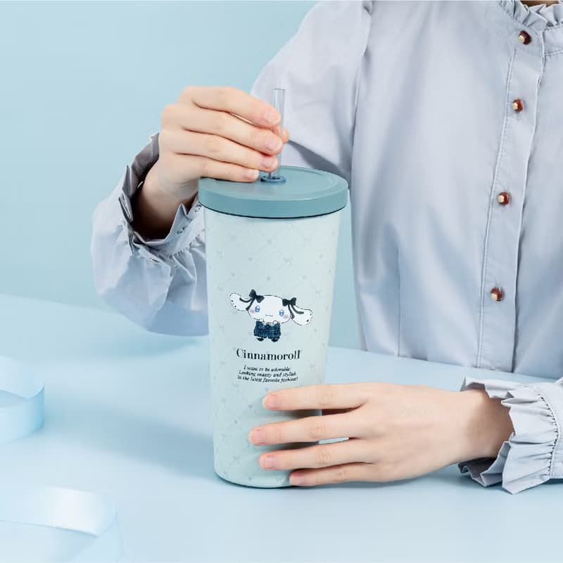 小緞帶系列不鏽鋼陶瓷易潔層吸管杯710ML