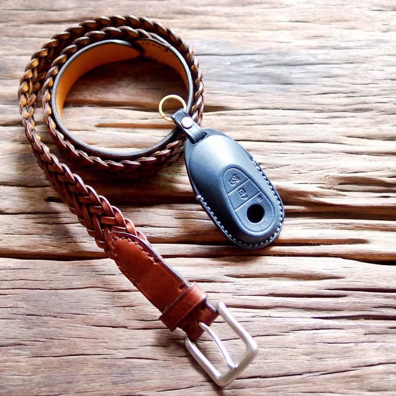 賓士電動車 Benz EQS EQA EQB EQC GLC手工汽車鑰匙皮套 日製皮套