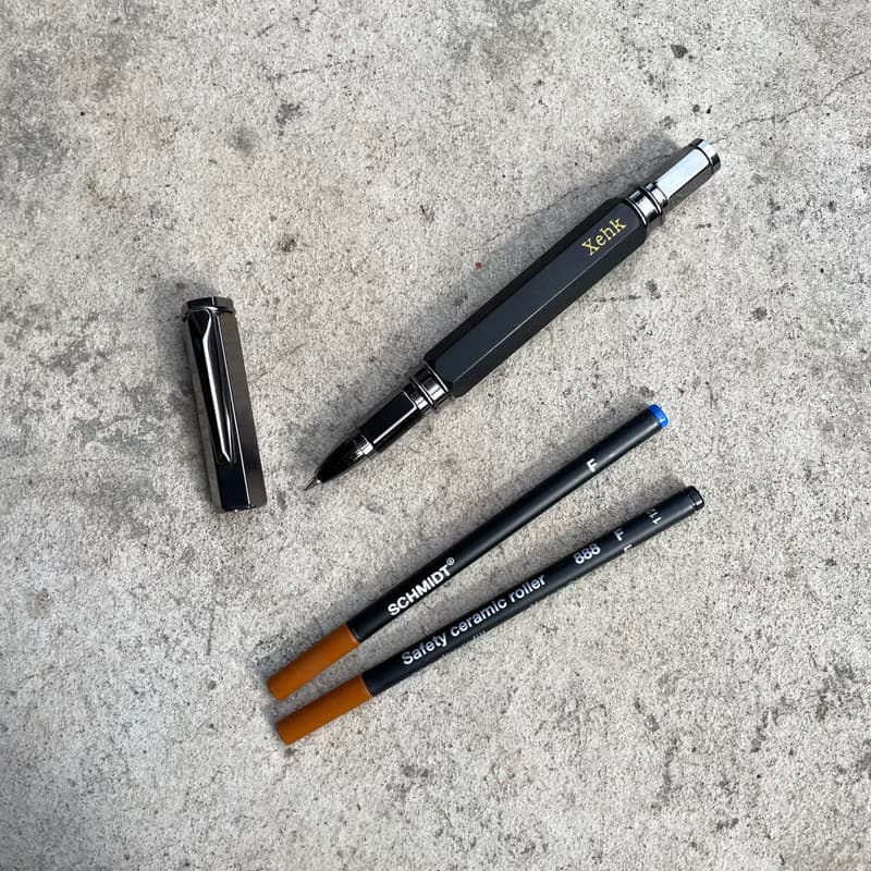 六角鋼珠筆【補充筆芯一組2支】 SCHMIDT 888F(0.6mm)