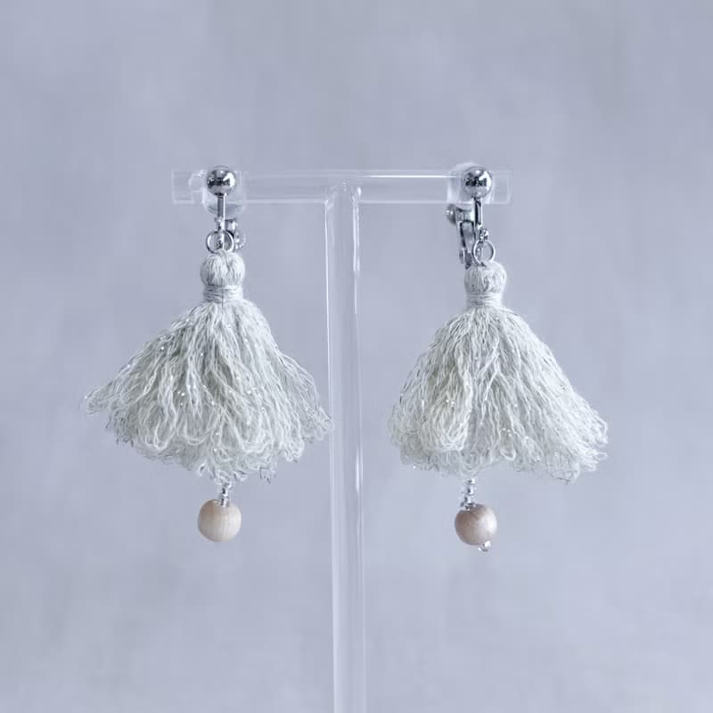 飛行種子・手工流蘇耳環